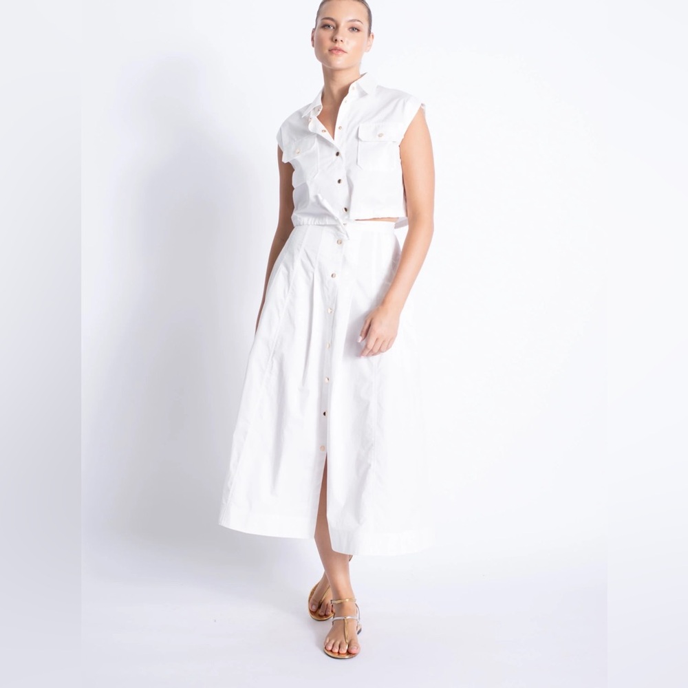Karina Grimaldi NWT White Midi Skirt